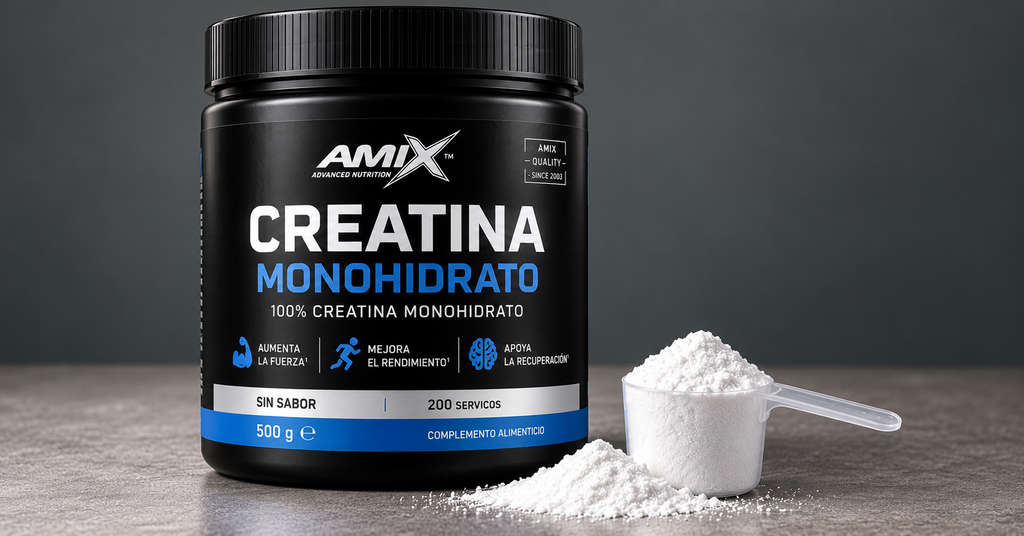 Cacito de creatina monohidrato en polvo